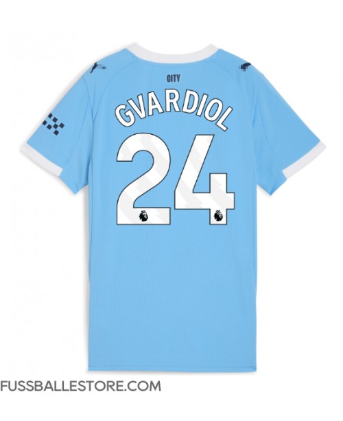 Günstige Manchester City Josko Gvardiol #24 Heimtrikot Damen 2025-26 Kurzarm Günstige Manchester City Josko Gvardiol #24 Heimtrikot Damen 2025-26 Kurzarm